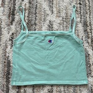 Light teal Champion crop tank